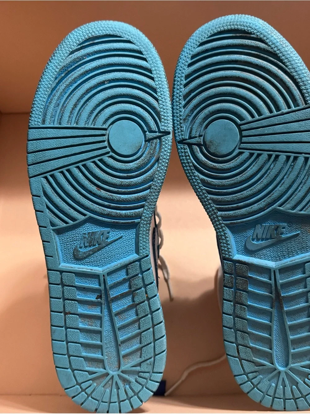 Nike Light Blue and White Low-Top Sneakers
